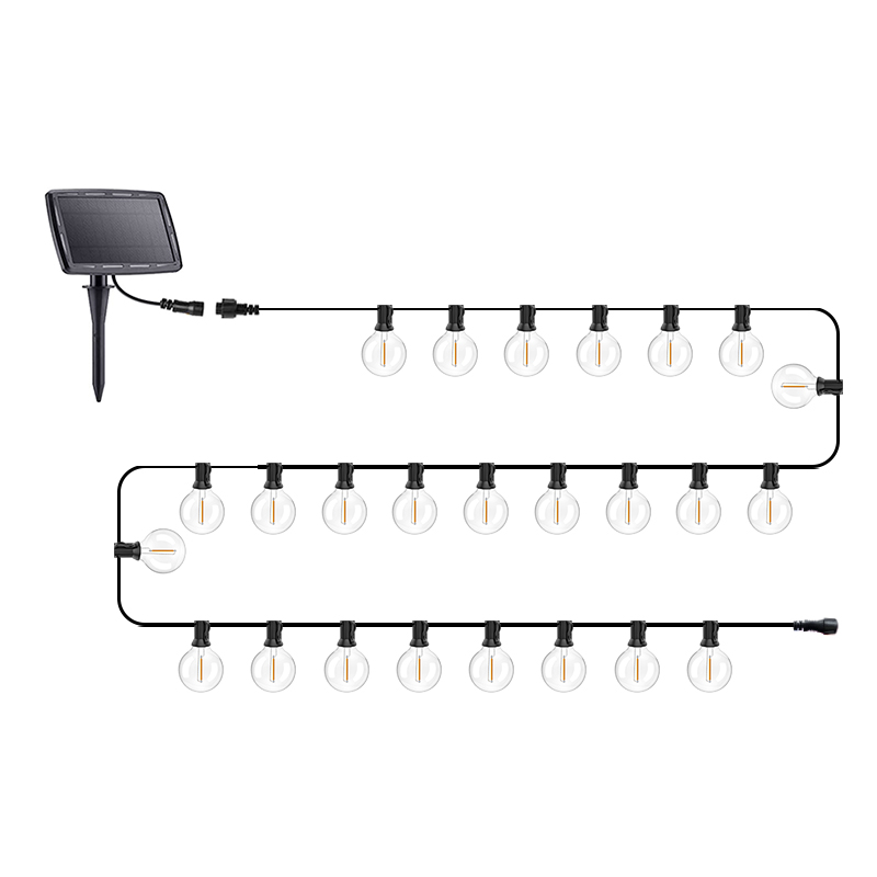 HCP093  G40太阳能暖白灯串